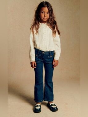 Petite Sezane LE 70’s Denim Trousers. Girls size 7/8. NWOT